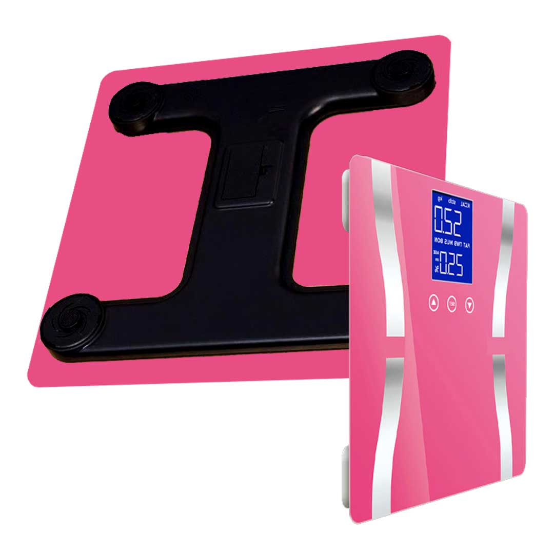 Soga 2X Glass Lcd Digital Body Fat Scale Bathroom Electronic Gym Water Weighing Scales Pink, Home &Amp; Living &Gt; Bathroom &Gt; Bathroom Accessories &Gt; Bathroom Scales, , , , ,  - Nz Depot 2