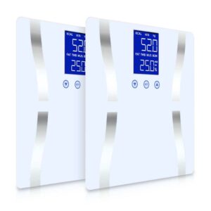 SOGA 2X Glass LCD Digital Body Fat Scale Bathroom Electronic Gym Water Weighing Scales White, home & living, bathroom, bathroom accessories, bathroom scales, ,  - NZ DEPOT 1