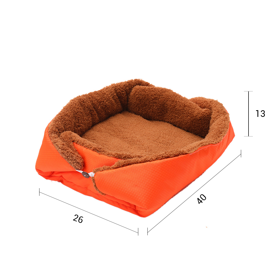 Soga 2X Orange Dual-Purpose Cushion Nest Cat Dog Bed Warm Plush Kennel Mat Pet Home Travel Essentials, Pet Supplies, Dogs, Carriers &Amp; Travel Products, , ,  - Nz Depot 4