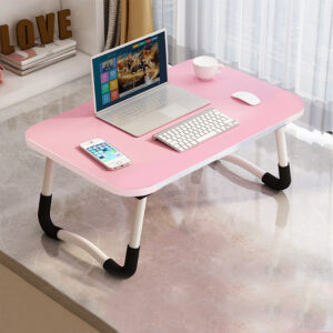 SOGA 2X Pink Portable Bed Table Adjustable Foldable Bed Sofa Study Table Laptop Mini Desk Breakfast Tray Home Decor, Desks & Computer Tables, , , , ,  - NZ DEPOT 2