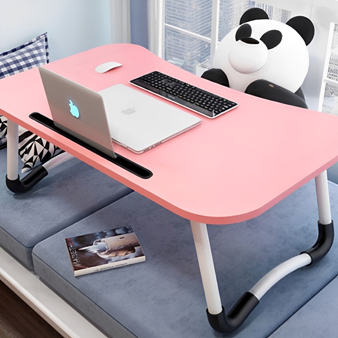 SOGA 2X Pink Portable Bed Table Adjustable Foldable Bed Sofa Study Table Laptop Mini Desk with Notebook Stand Card Slot Holder Home Decor, Desks & Computer Tables, , , , ,  - NZ DEPOT 4