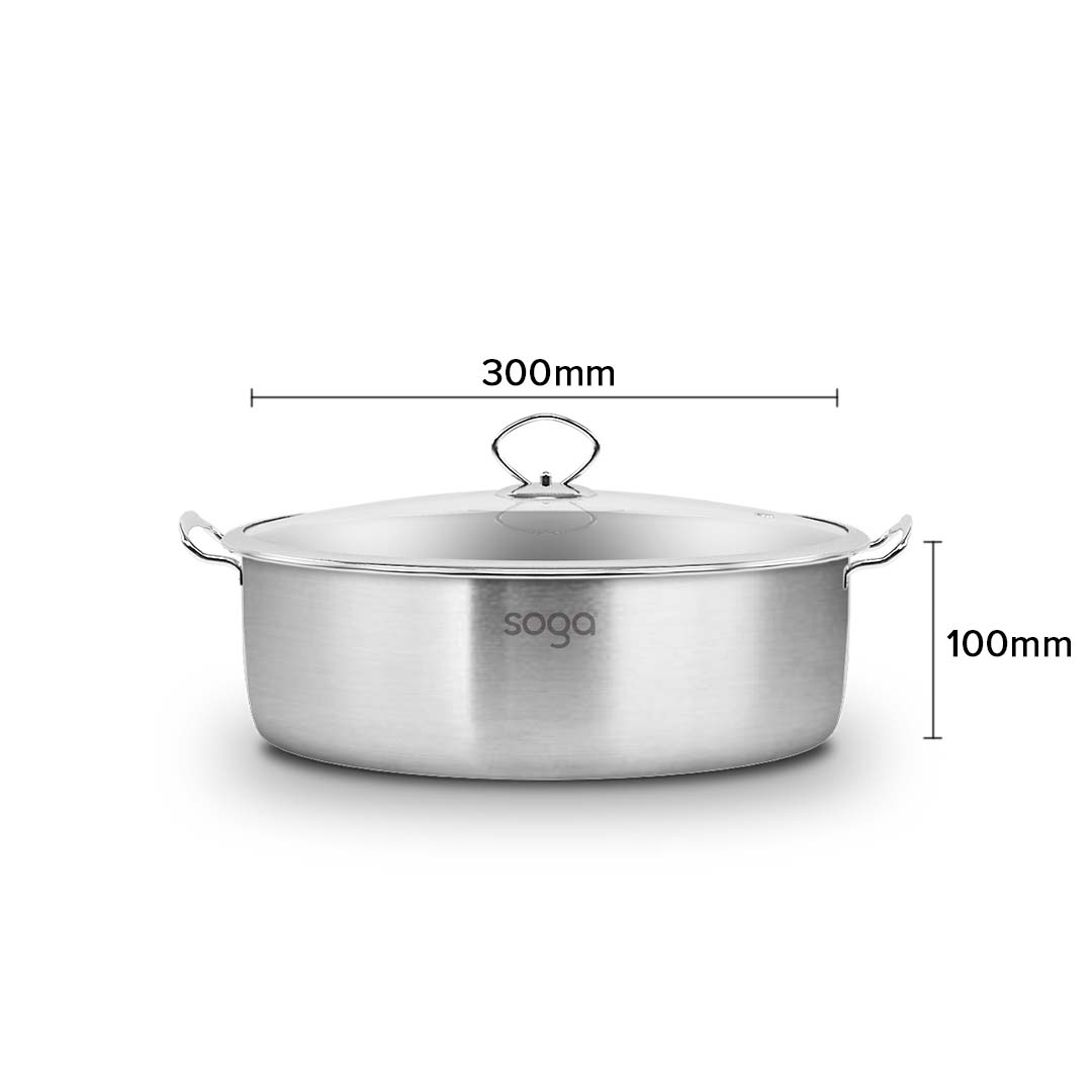 SOGA 2X Stainless Steel 30cm Casserole With Lid Induction Cookware, home & living, kitchen & dining, cookware, casserole dishes, ,  - NZ DEPOT 3