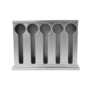 SOGA 2X Stainless Steel Buffet Restaurant Spoon Utensil Holder Storage Rack 5 Holes, Home & Living, Kitchen & Dining, Tableware, Cutlery, ,  - NZ DEPOT 2