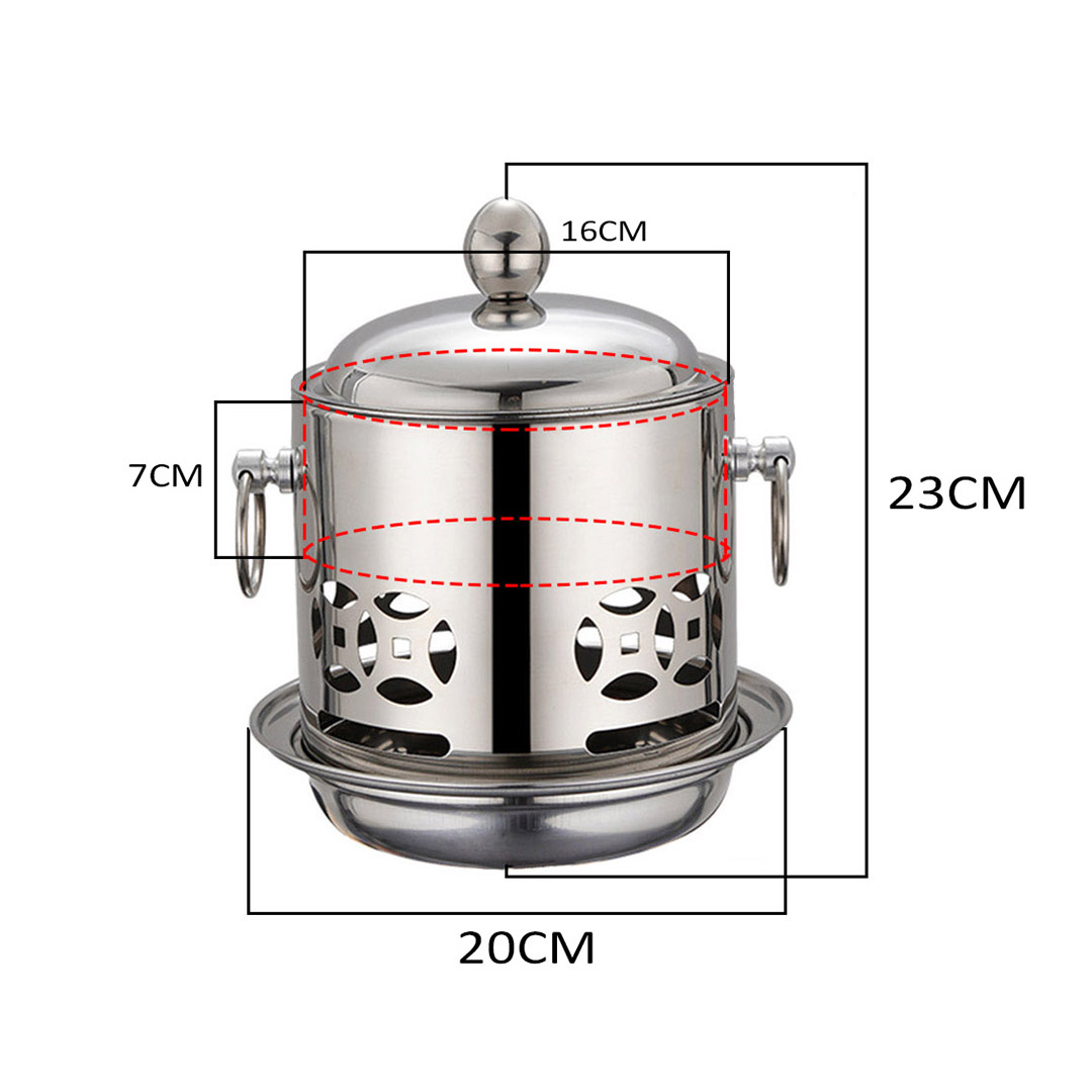 Soga 2X Stainless Steel Mini Asian Buffet Hot Pot Single Person Shabu Alcohol Stove Burner With Lid, Business &Amp; Industrial, Food Service, Plate &Amp; Dish Warmers, , ,  - Nz Depot 2