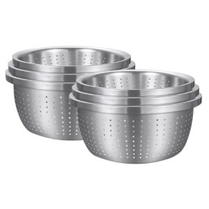 SOGA 2X Stainless Steel Nesting Basin Colander Perforated Kitchen Sink Washing Bowl Metal Basket Strainer Set of 3, Home & Living, Kitchen & Dining, Bakeware, Mixing Bowls,  - NZ DEPOT 1