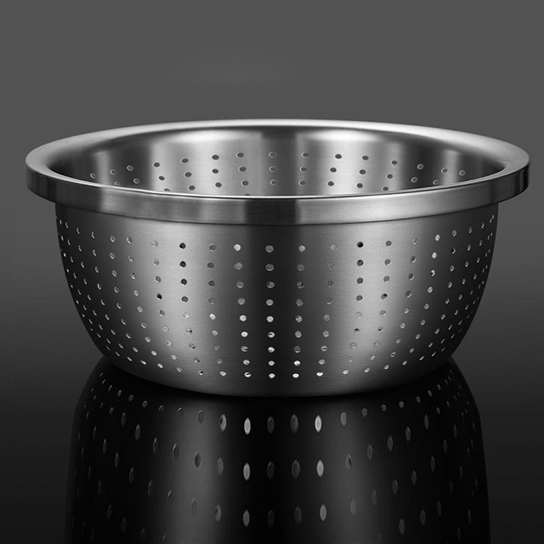 Soga 2X Stainless Steel Nesting Basin Colander Perforated Kitchen Sink Washing Bowl Metal Basket Strainer Set Of 3, Home &Amp; Living, Kitchen &Amp; Dining, Bakeware, Mixing Bowls, ,  - Nz Depot 8