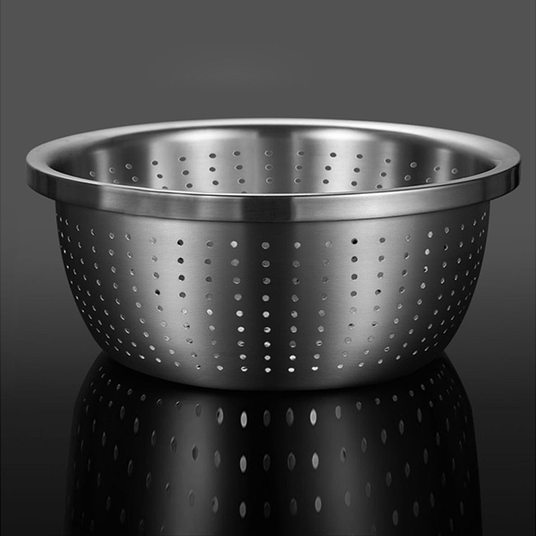 Soga 2X Stainless Steel Nesting Basin Colander Perforated Kitchen Sink Washing Bowl Metal Basket Strainer Set Of 3, Home &Amp; Living, Kitchen &Amp; Dining, Bakeware, Mixing Bowls,  - Nz Depot 8