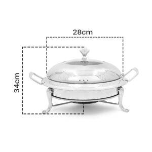 SOGA 2X Stainless Steel Round Buffet Chafing Dish Cater Food Warmer Chafer with Glass Top Lid, Business & Industrial, Food Service, Plate & Dish Warmers, , ,  - NZ DEPOT 2