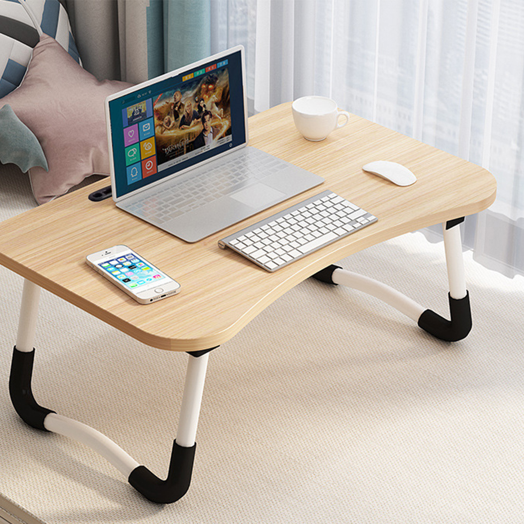 Soga 2X Walnut Portable Bed Table Adjustable Foldable Bed Sofa Study Table Laptop Mini Desk With Notebook Stand Card Slot Holder Home Decor, Desks &Amp; Computer Tables, , , , ,  - Nz Depot 3