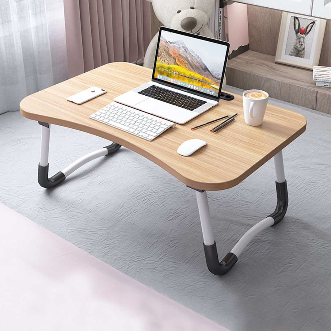 Soga 2X Walnut Portable Bed Table Adjustable Foldable Bed Sofa Study Table Laptop Mini Desk With Notebook Stand Card Slot Holder Home Decor, Desks &Amp; Computer Tables, , , , ,  - Nz Depot 4