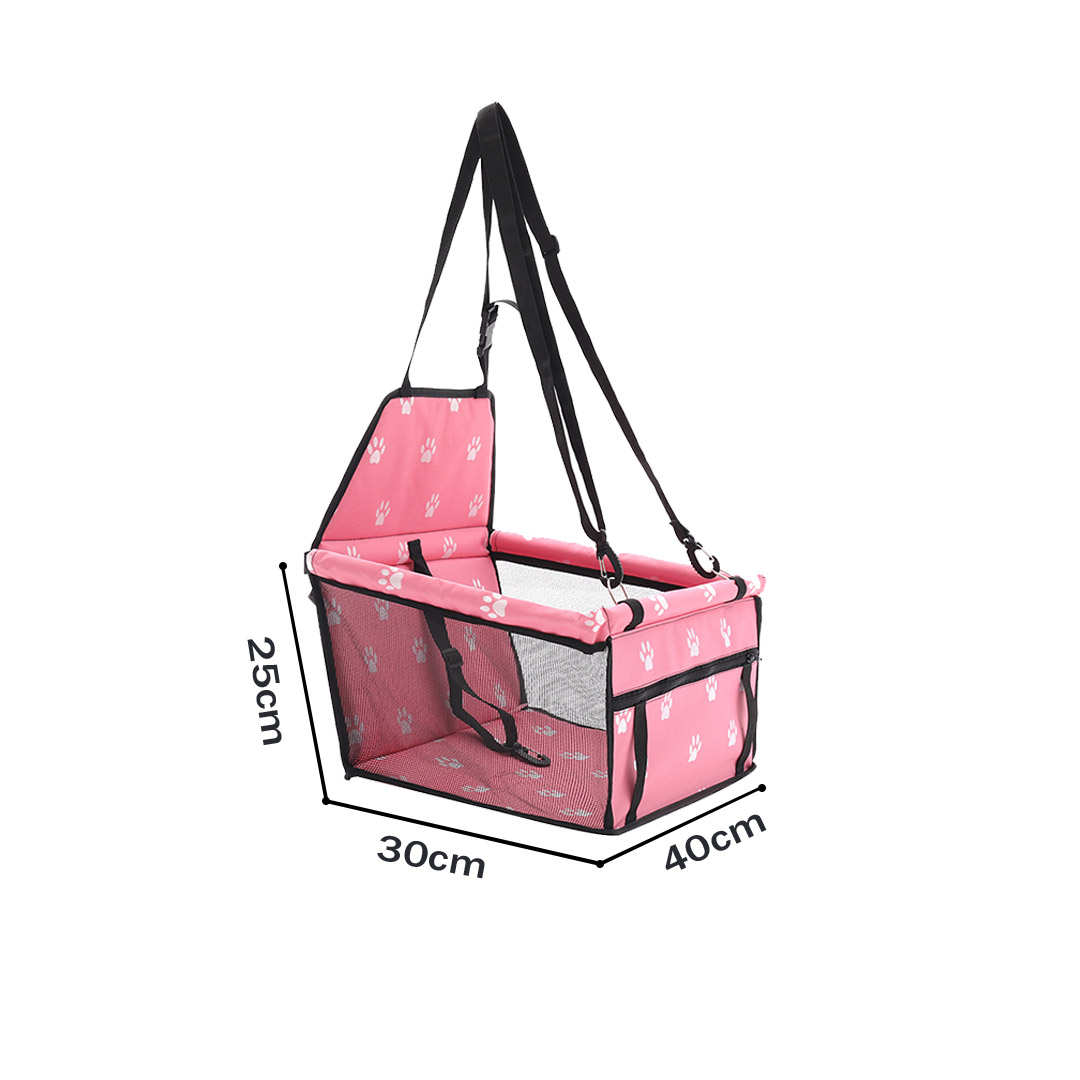 Soga 2X Waterproof Pet Booster Car Seat Breathable Mesh Safety Travel Portable Dog Carrier Bag Pink, Pet Supplies, Dogs, Carriers &Amp; Travel Products, , ,  - Nz Depot 2