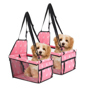 Soga 2X Waterproof Pet Booster Car Seat Breathable Mesh Safety Travel Portable Dog Carrier Bag Pink Nz Depot - Nz Depot