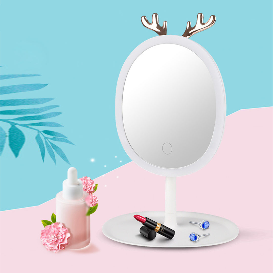 Soga 2X White Antler Led Light Makeup Mirror Tabletop Vanity Home Decor, Home, Bathroom, Bathroom Accessories, Bathroom Storage, ,  - Nz Depot 4