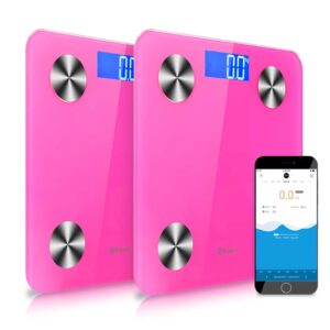 Soga 2X Wireless Bluetooth Digital Body Fat Scale Bathroom Health Analyser Weight Pink Nz Depot - Nz Depot