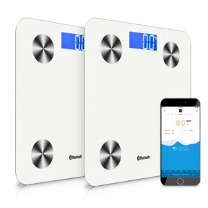 Soga 2X Wireless Bluetooth Digital Body Fat Scale Bathroom Health Analyser Weight White Nz Depot - Nz Depot