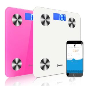 Soga 2X Wireless Bluetooth Digital Body Fat Scale Bathroom Health Analyser Weight Whitepink Nz Depot - Nz Depot