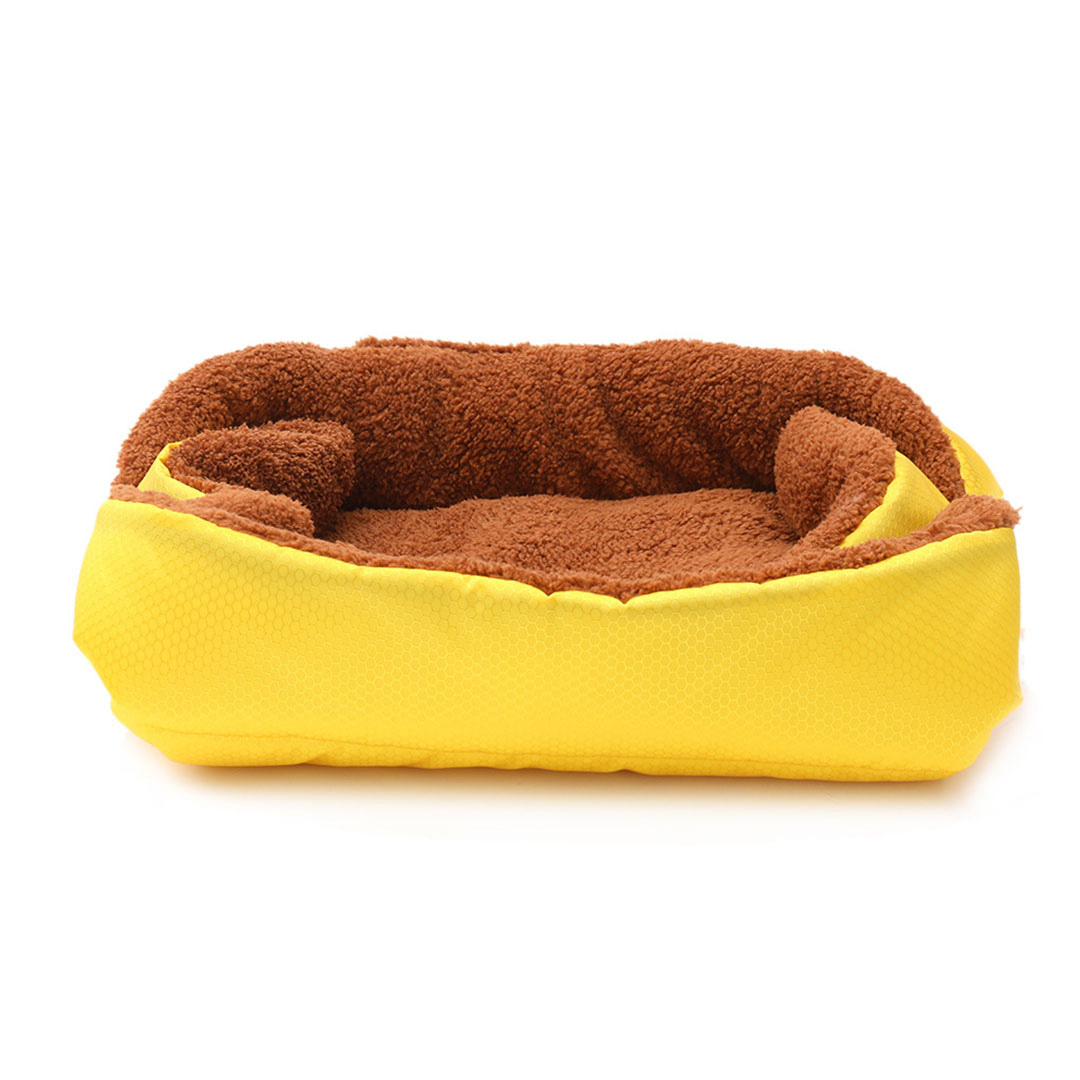 Soga 2X Yellow Dual-Purpose Cushion Nest Cat Dog Bed Warm Plush Kennel Mat Pet Home Travel Essentials, Pet Supplies, Dogs, Carriers &Amp; Travel Products, , ,  - Nz Depot 2