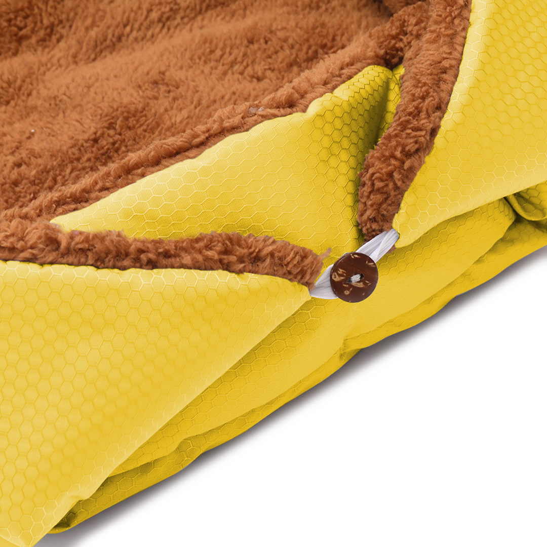 Soga 2X Yellow Dual-Purpose Cushion Nest Cat Dog Bed Warm Plush Kennel Mat Pet Home Travel Essentials, Pet Supplies, Dogs, Carriers &Amp; Travel Products, , ,  - Nz Depot 7