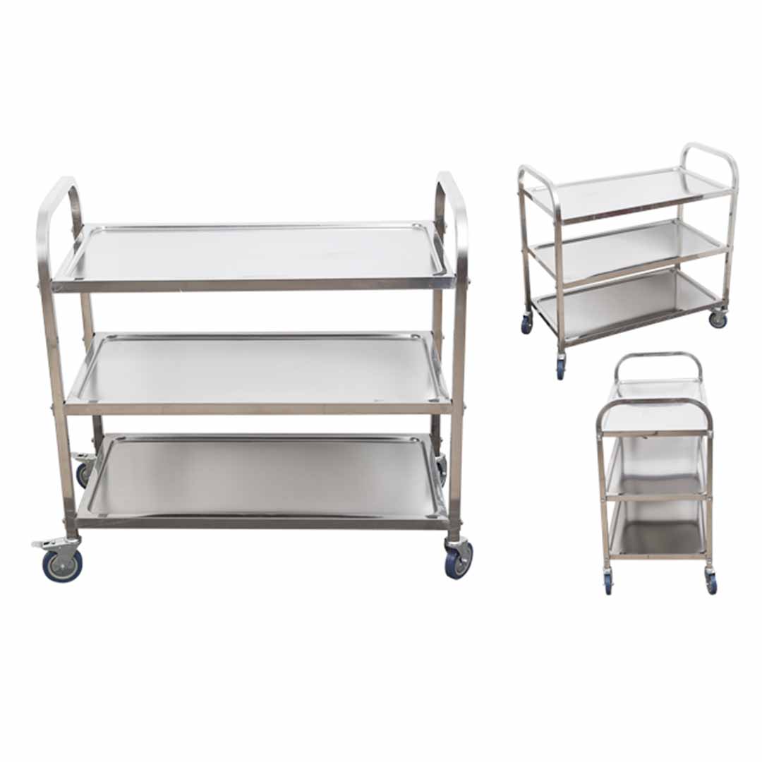 Soga 3 Tier 75X40X83.5Cm Stainless Steel Kitchen Dinning Food Cart Trolley Utility Size Small, Business &Amp; Industrial, Food Service, Food Service Carts, , ,  - Nz Depot 2