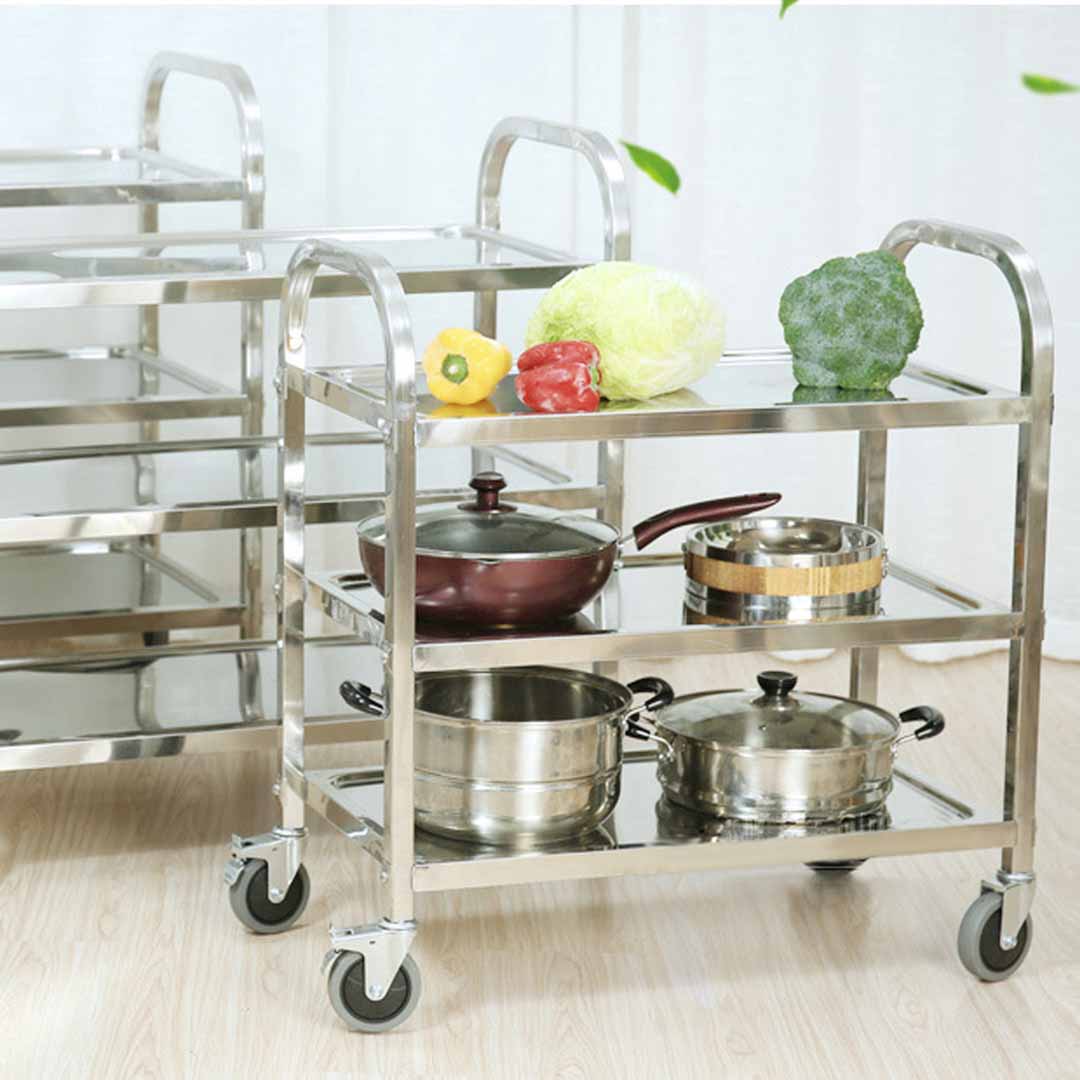 Soga 3 Tier 75X40X83.5Cm Stainless Steel Kitchen Dinning Food Cart Trolley Utility Size Small, Business &Amp; Industrial, Food Service, Food Service Carts, , ,  - Nz Depot 4