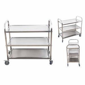 SOGA 3 Tier 86x54x94cm Stainless Steel Kitchen Dinning Food Cart Trolley Utility Round Large, Business & Industrial, Food Service, Food Service Carts, , ,  - NZ DEPOT 2