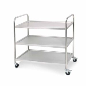 SOGA 3 Tier 86x54x94cm Stainless Steel Kitchen Dinning Food Cart Trolley Utility Round Large, Business & Industrial, Food Service, Food Service Carts, , ,  - NZ DEPOT 1