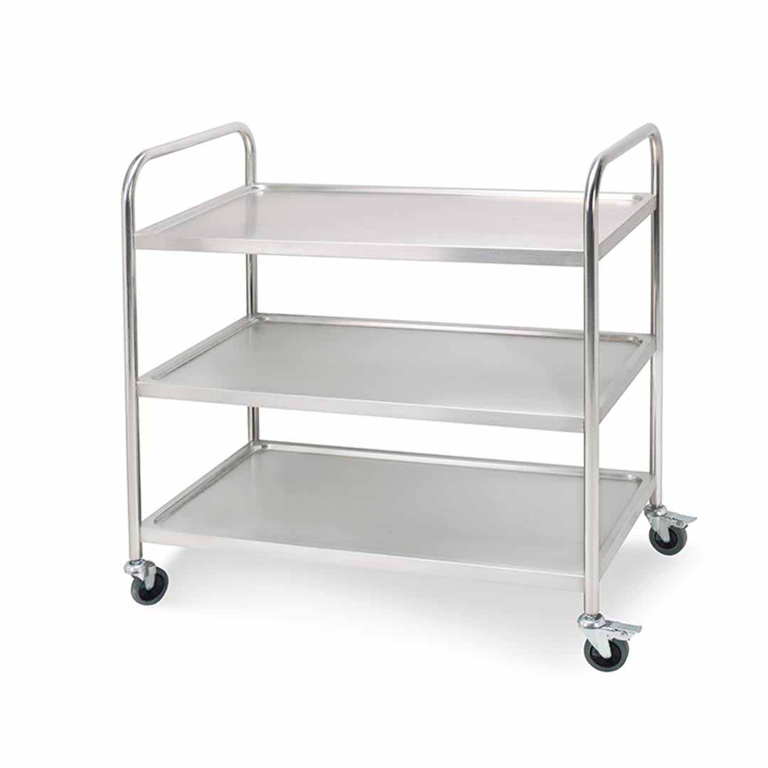 Soga 3 Tier 86X54X94Cm Stainless Steel Kitchen Dinning Food Cart Trolley Utility Round Large, Business &Amp; Industrial, Food Service, Food Service Carts, , ,  - Nz Depot 1