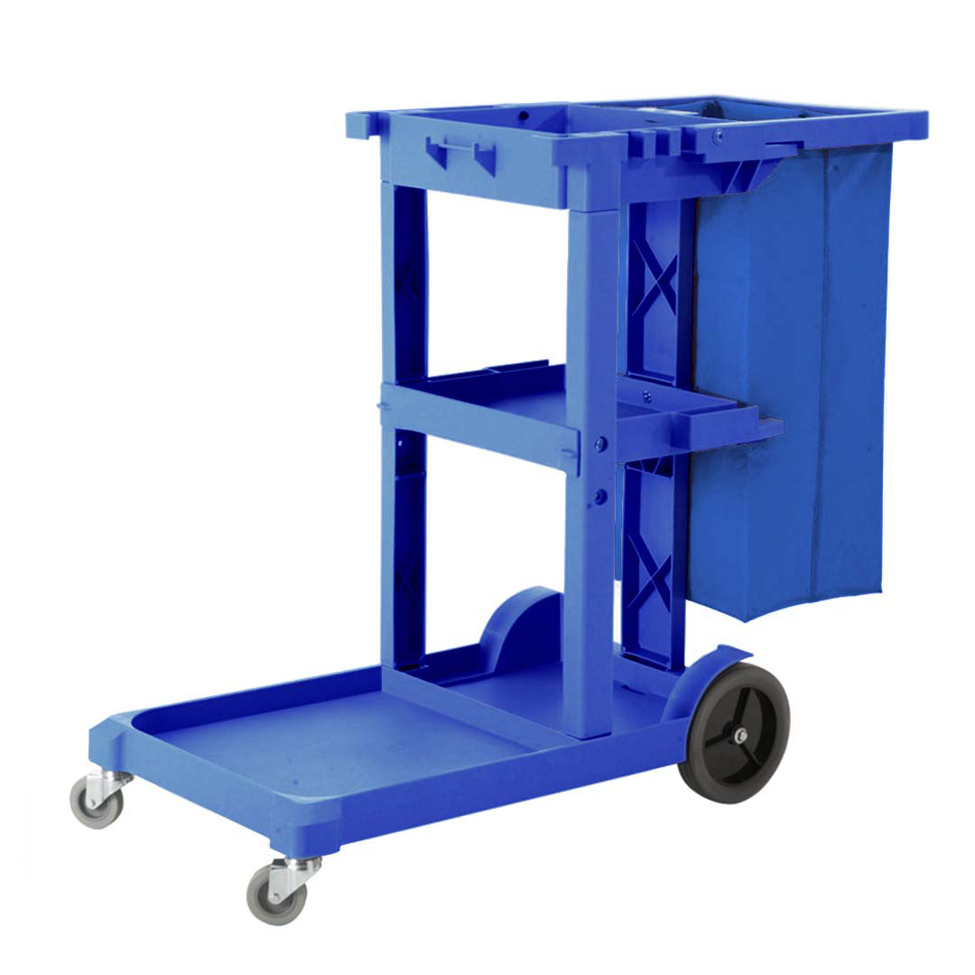 Soga 3 Tier Multifunction Janitor Cleaning Waste Cart Trolley And Waterproof Bag Blue, Business &Amp; Industrial, Food Service, Food Service Carts, , ,  - Nz Depot 2