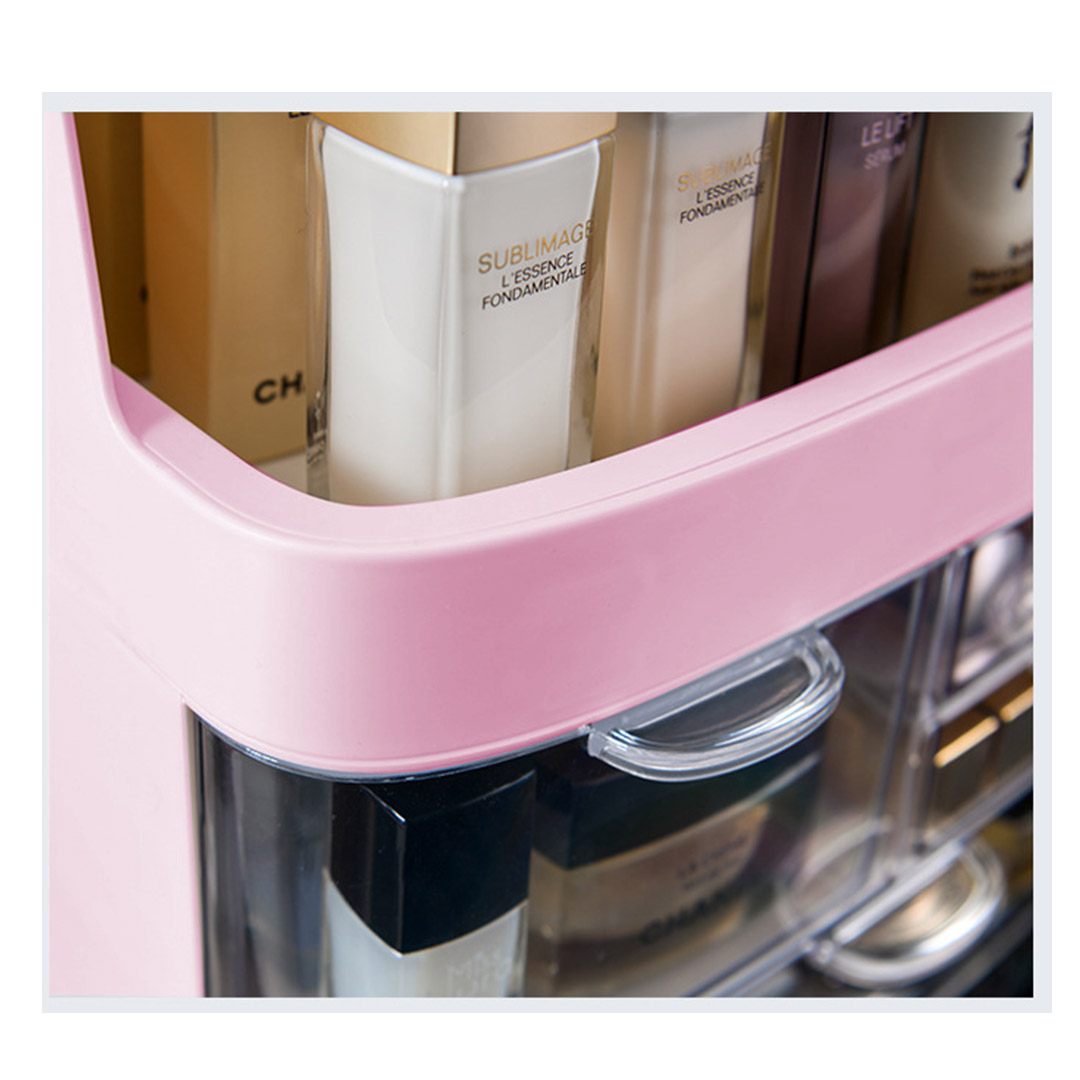 Soga 3 Tier Pink Countertop Makeup Cosmetic Storage Organiser Skincare Holder Jewelry Storage Box With Handle, Home, Bathroom, Bathroom Accessories, Bathroom Storage, ,  - Nz Depot 9