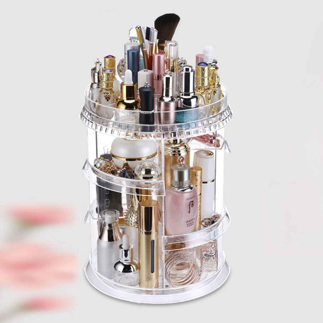 Soga 360 Degree Rotating Makeup Organiser Cosmetics Holder Display Stand Skincare Home Decor, Home, Bathroom, Bathroom Accessories, Bathroom Storage, ,  - Nz Depot 9