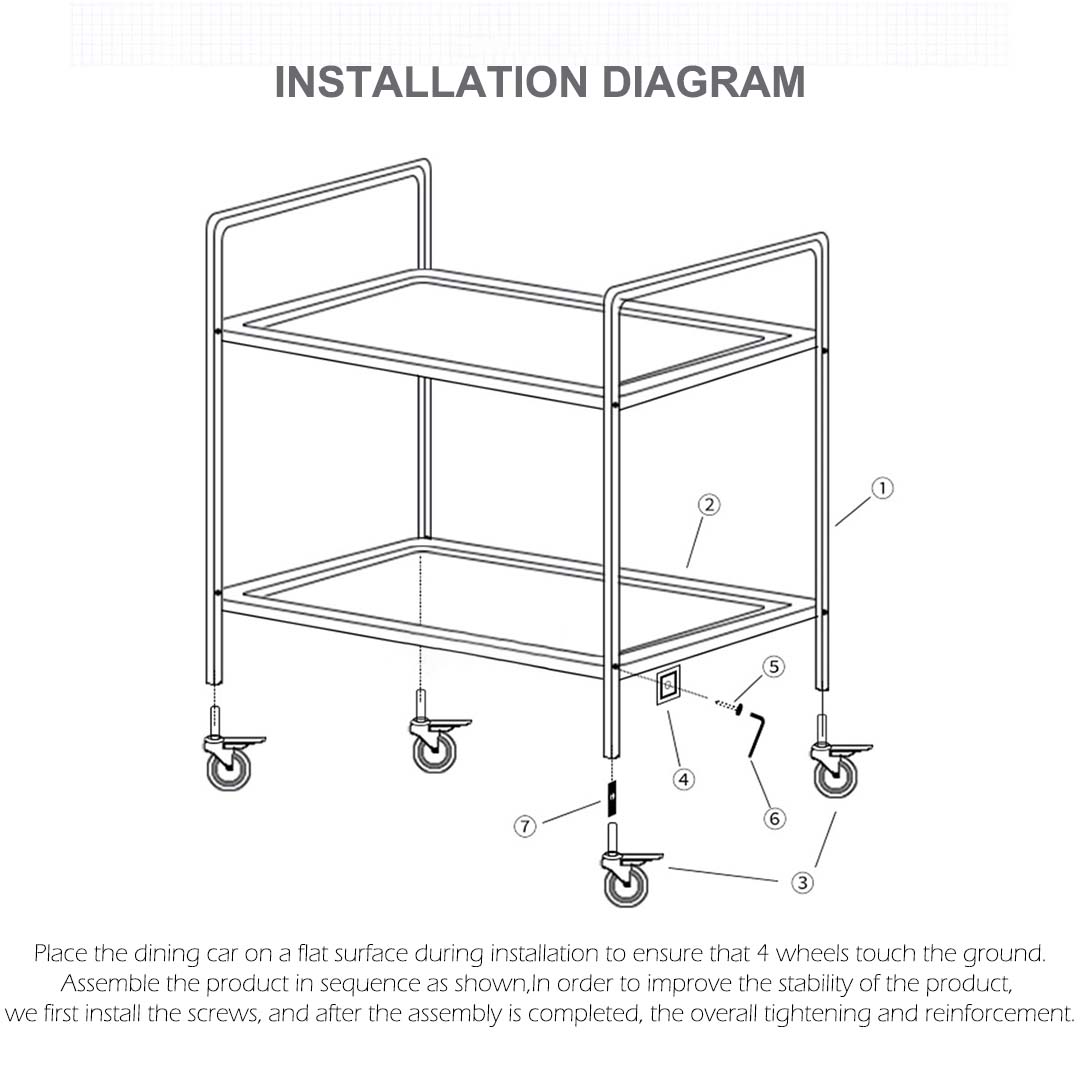 SOGA 4 Tier 860x540x1170 Stainless Steel Kitchen Dining Food Cart Trolley Utility, Business & Industrial, Food Service, Food Service Carts, , ,  - NZ DEPOT 8