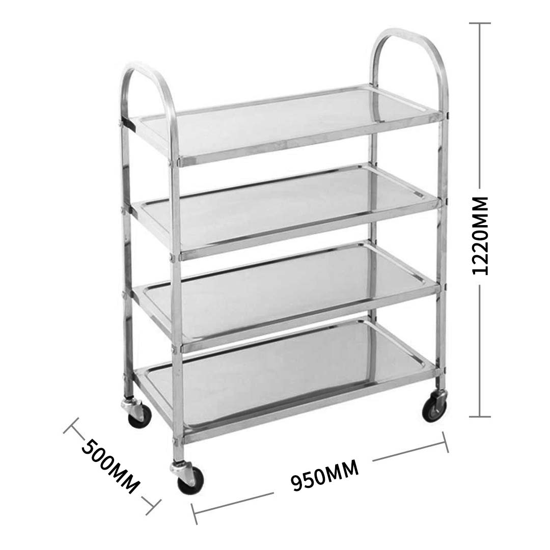 Soga 4 Tier 950X500X1220 Stainless Steel Kitchen Dining Food Cart Trolley Utility, Business &Amp; Industrial, Food Service, Food Service Carts, , ,  - Nz Depot 3