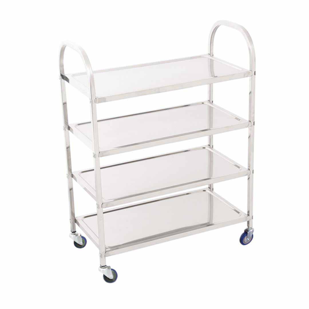 SOGA 4 Tier Stainless Steel Kitchen Dinning Food Cart Trolley Utility Size Square Large, Business & Industrial, Food Service, Food Service Carts, , ,  - NZ DEPOT 1