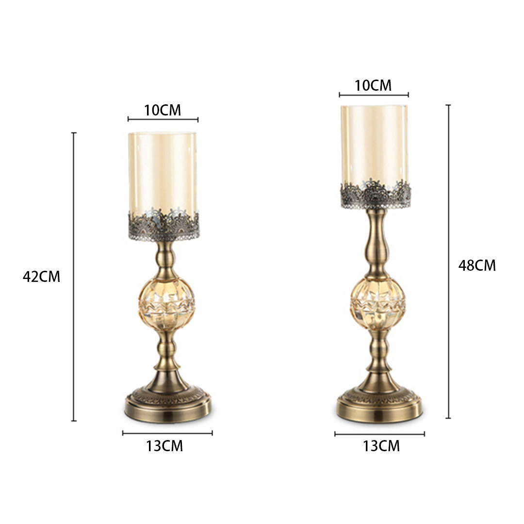 Soga 42Cm 47Cm Glass Candle Holder Candle Stand Glass/Metal, Home &Amp; Living, Home Decor, Candles &Amp; Holders, Candle Accessories, ,  - Nz Depot 2