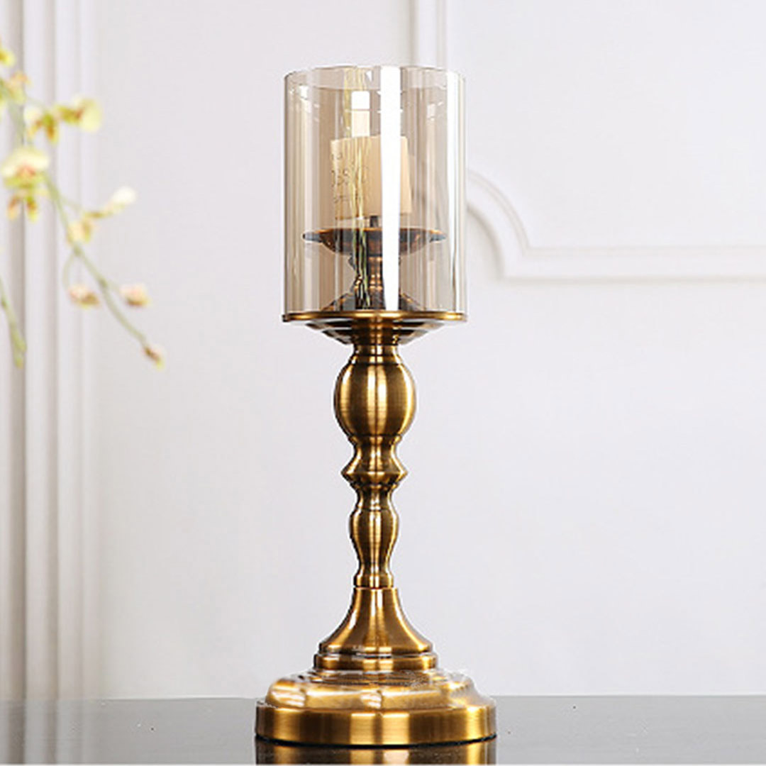 Soga 42Cm Gold Nordic Deluxe Candlestick Candle Holder Stand Pillar Glass /Iron, Home &Amp; Living, Home Decor, Candles &Amp; Holders, Candle Accessories, ,  - Nz Depot 3