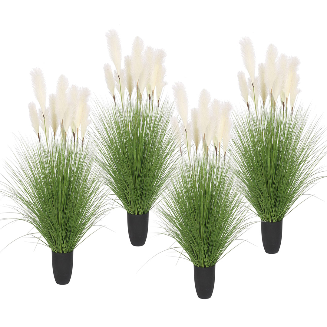 Soga 4X 110Cm Artificial Indoor Potted Reed Bulrush Grass Tree Fake Plant Simulation Decorative, Home &Amp; Living, Home Decor, Artificial Plants, , ,  - Nz Depot 1