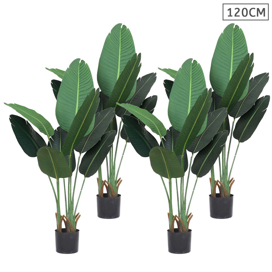 Soga 4X 120Cm Artificial Green Indoor Traveler Banana Fake Decoration Tree Flower Pot Plant, Home &Amp; Living, Home Decor, Artificial Plants, , ,  - Nz Depot 1