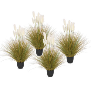 SOGA 4X 137cm Artificial Indoor Potted Reed Bulrush Grass Tree Fake Plant Simulation Decorative, Home & Living, Home Decor, Artificial Plants, , ,  - NZ DEPOT 1