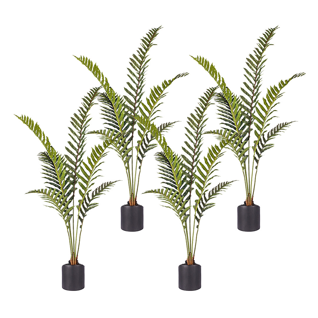 Soga 4X 150Cm Artificial Green Rogue Hares Foot Fern Tree Fake Tropical Indoor Plant Home Office Decor, Home &Amp; Living, Home Decor, Artificial Plants, , ,  - Nz Depot 1