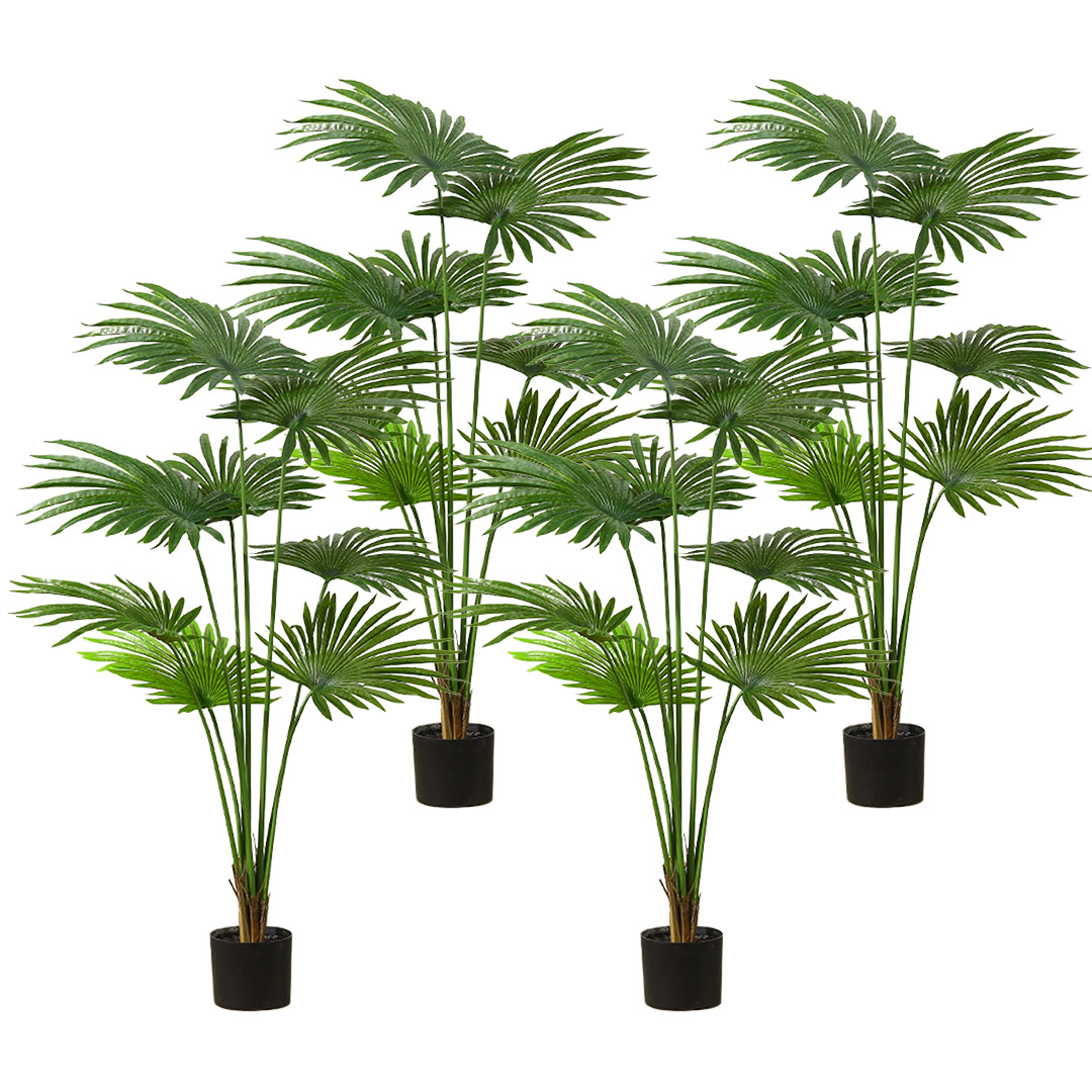 Soga 4X 150Cm Artificial Natural Green Fan Palm Tree Fake Tropical Indoor Plant Home Office Decor, Home &Amp; Living, Home Decor, Artificial Plants, , ,  - Nz Depot 1