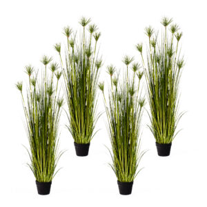 SOGA 4X 150cm Cyperus Papyrus Plant Tree Artificial Green Grass, Home Or Office Indoor Greenery Accent, Home & Living, Home Decor, Artificial Plants, , ,  - NZ DEPOT 1