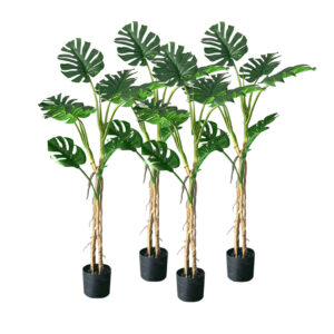 SOGA 4X 160cmTropical Monstera Palm Artificial Plant Tree, Real Touch Technology, with UV Protection, Home & Living, Home Decor, Artificial Plants, , ,  - NZ DEPOT 1