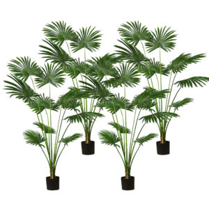 SOGA 4X 180cm Artificial Natural Green Fan Palm Tree Fake Tropical Indoor Plant Home Office Decor NZ DEPOT - NZ DEPOT