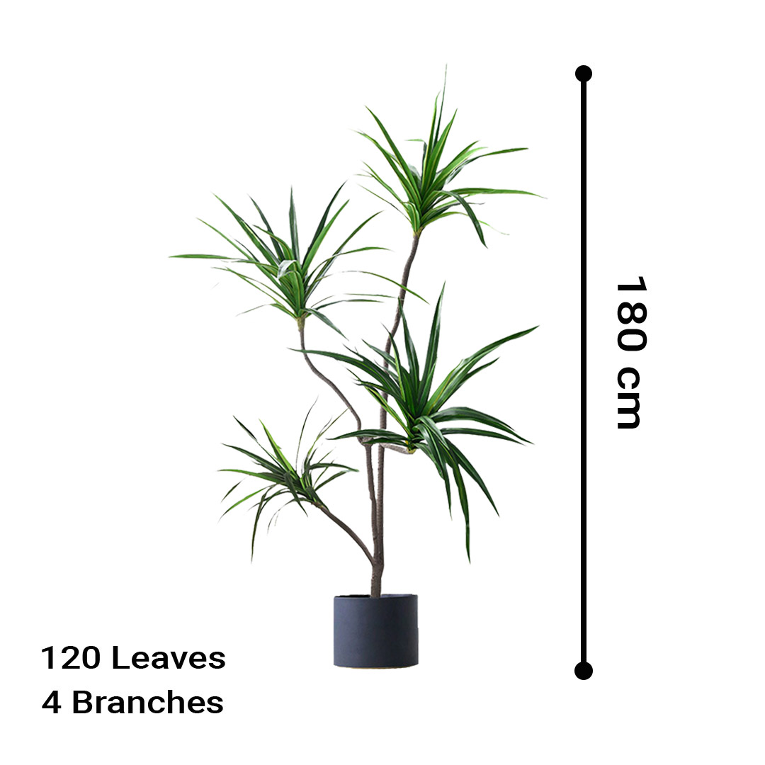 Soga 4X 180Cm Realistic Artificial Dracaena, Rubberised Silk Cloth + Iron Wire, Home Decor, Home &Amp; Living, Home Decor, Artificial Plants, , ,  - Nz Depot 2