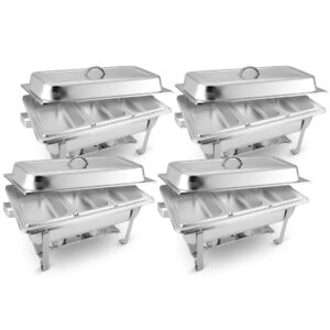 SOGA 4X 3L Triple Tray Stainless Steel Chafing Food Warmer Catering Dish, Furniture, Kitchen & Dining Room Furniture, Buffets, Sideboards & Kitchen Islands, , ,  - NZ DEPOT 1