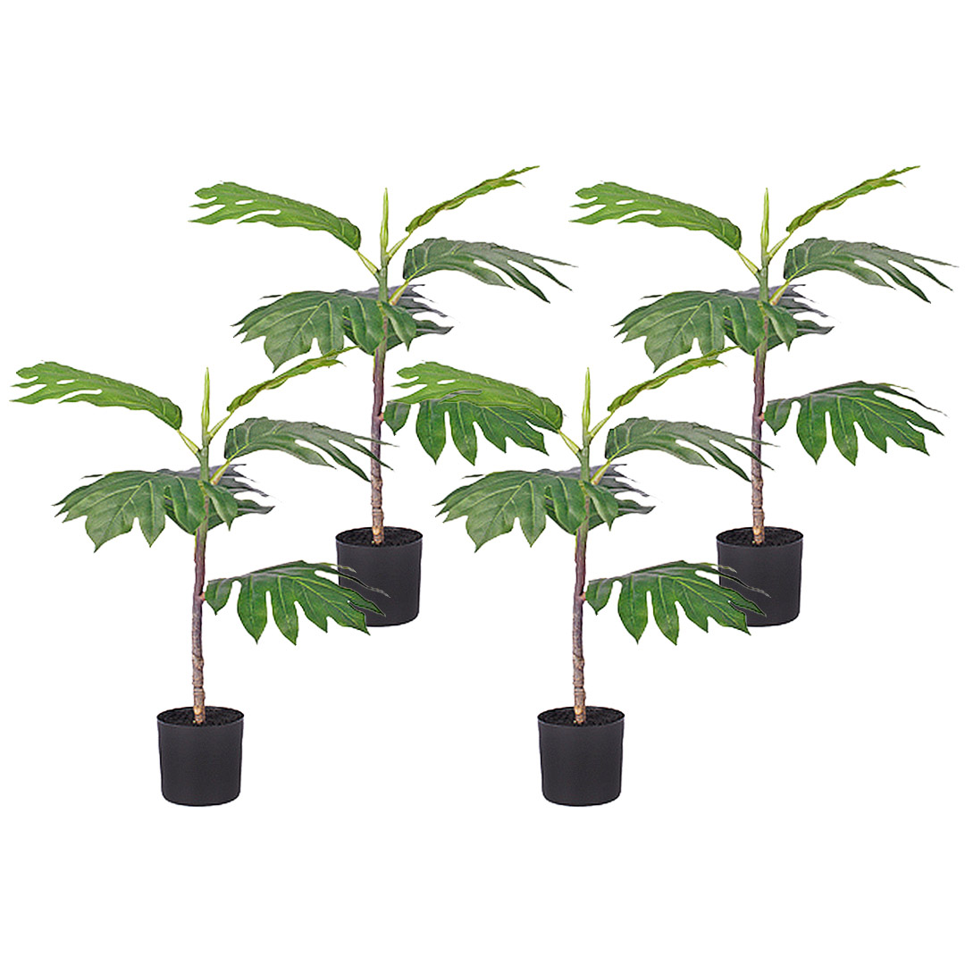 Soga 4X 60Cm Artificial Natural Green Split-Leaf Philodendron Tree Fake Tropical Indoor Plant Home Office Decor, Home &Amp; Living, Home Decor, Artificial Plants, , ,  - Nz Depot 1