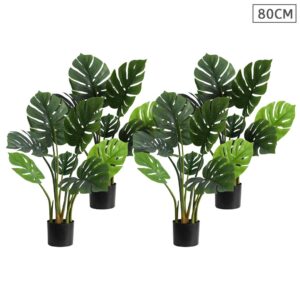 SOGA 4X 80cm Artificial Indoor Potted Turtle Back Fake Decoration Tree Flower Pot Plant, Home & Living, Home Decor, Artificial Plants, , ,  - NZ DEPOT 1