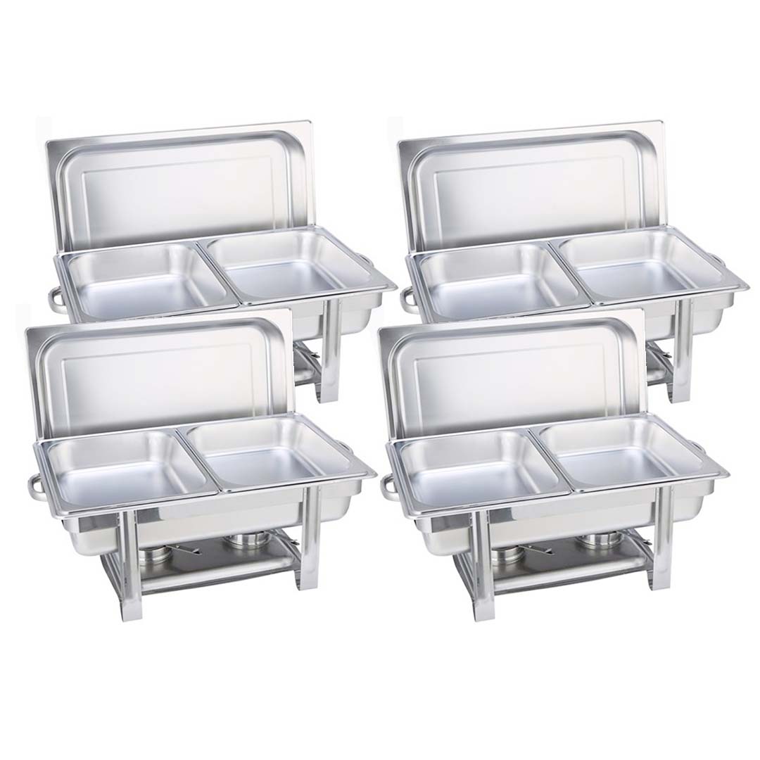 Soga 4X Stainless Steel Chafing Double Tray Catering Dish Food Warmer, Furniture, Kitchen &Amp; Dining Room Furniture, Buffets, Sideboards &Amp; Kitchen Islands, , ,  - Nz Depot 1