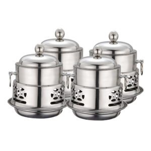 SOGA 4X Stainless Steel Mini Asian Buffet Hot Pot Single Person Shabu Alcohol Stove Burner with Lid, Business & Industrial, Food Service, Plate & Dish Warmers, , ,  - NZ DEPOT 1