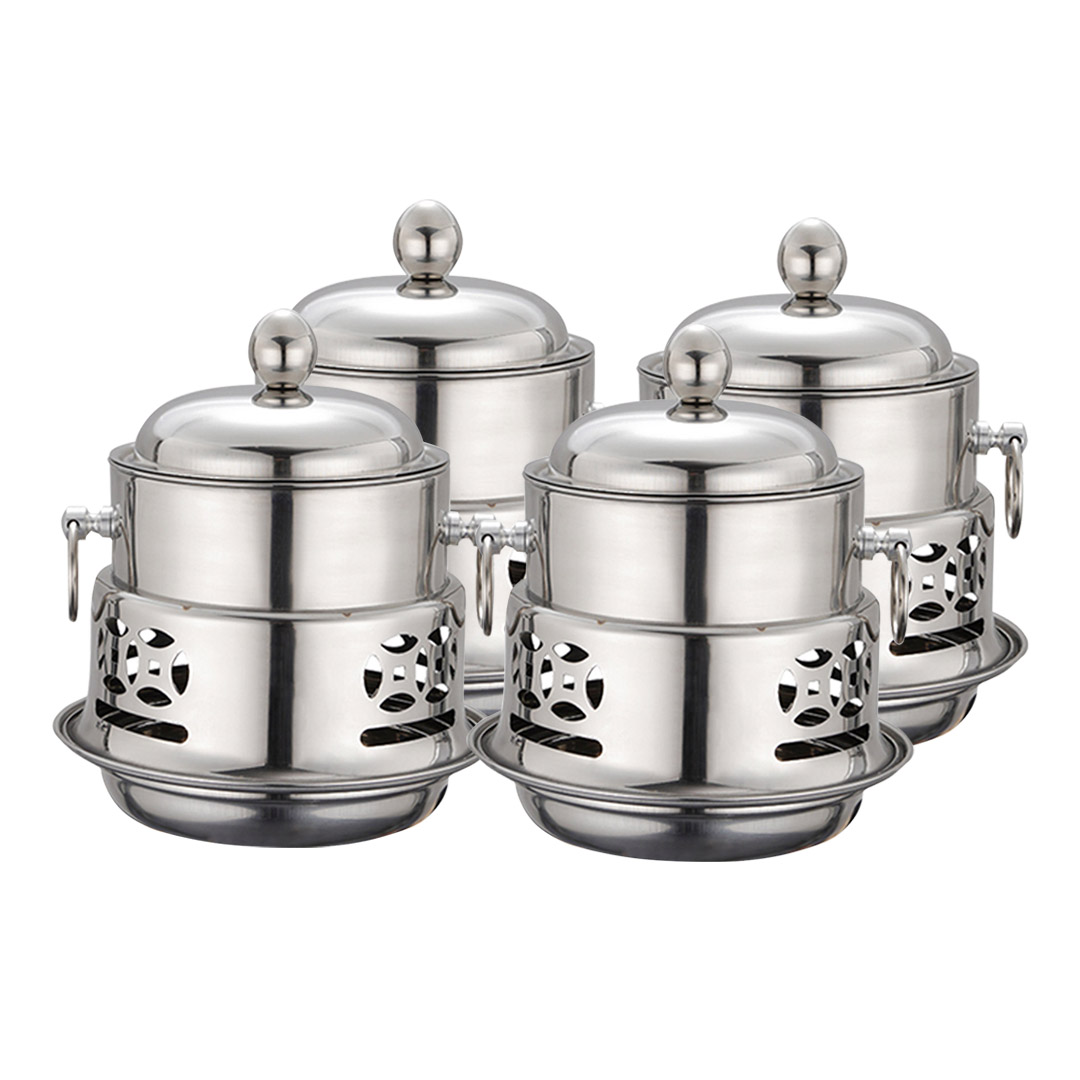 Soga 4X Stainless Steel Mini Asian Buffet Hot Pot Single Person Shabu Alcohol Stove Burner With Lid, Business &Amp; Industrial, Food Service, Plate &Amp; Dish Warmers, , ,  - Nz Depot 1